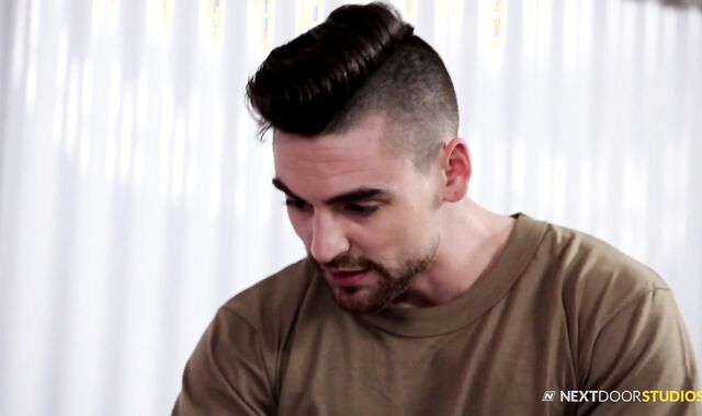 NextDoorOriginals: Muscular dressed in military draining XXL boner