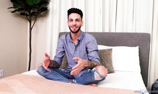 Stagcollective: Gay Liam cum on face at the castings