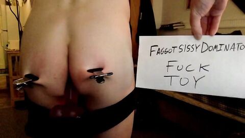 Sissy Faggot Boi used as a notepad whore!