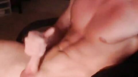 Hot muscular dude jerks off and cums alot