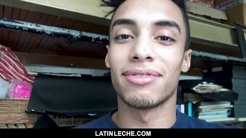 LatinLeche - Latin Boy with Braces take messy facial