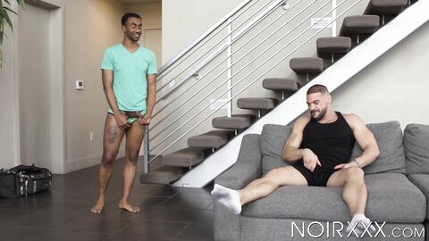 Muscle Ricky Larkin bareback banging black gay after rimming