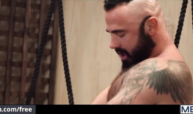 Mencom - Inked Stud lick boots and gets dominated - Jessy Ares, Tyler Berg