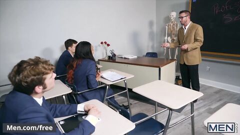 Mencom - Two students gets fucked by teacher