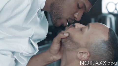 Black studs Aaron Reese and Dillon Diaz anal fuck after BJ