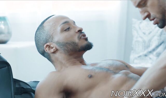 Interracial rimjob and hardcore anal sex with muscular gays