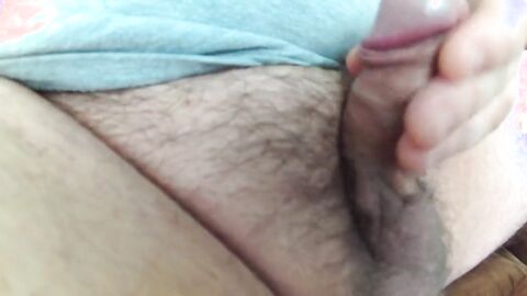 Close up small cock wank and cum
