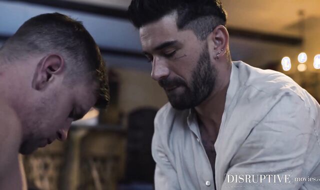 Dominant gay stud Chris Damned seduces his buddy Ryan Jordan
