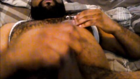 Me showing off Hairy Chest and Belly while Jerking Off