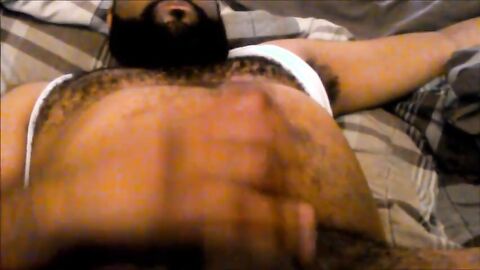 Me showing off Hairy Chest and Belly while Jerking Off