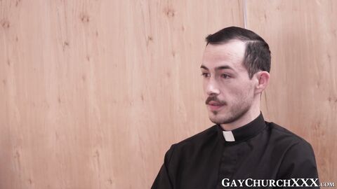 Priest seduces catholic twink into taboo church barebacking