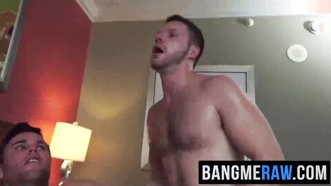Horny Brian Bonds and Beau Reed slamming in the hotel room