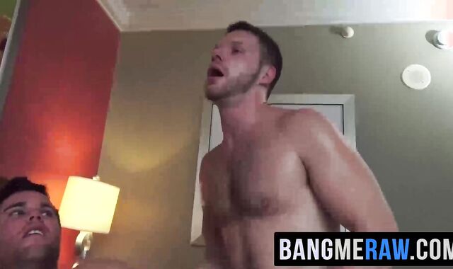 Horny Brian Bonds and Beau Reed slamming in the hotel room