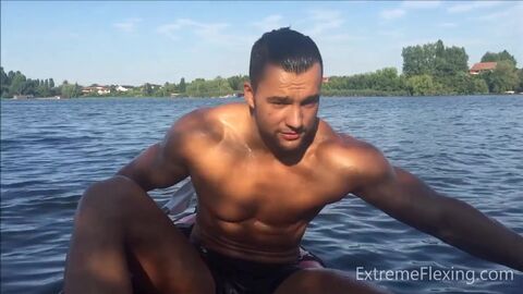 Super Hot Fighter Raul Ripple on the Lake