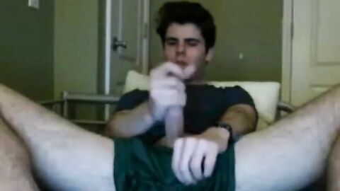 Cute Guy Flashes Cock on Webcam