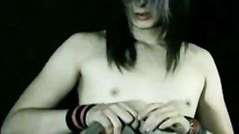 emo femboy crossdresser naked bound and cumming