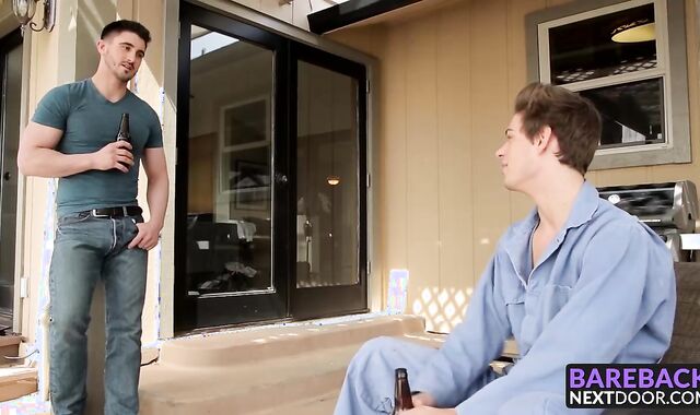 Smoking hot studs Derrick and Michael having outdoor sex