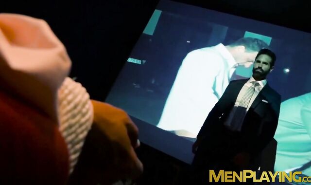 Businessman hunk gets his tight butt pounded hard by BF