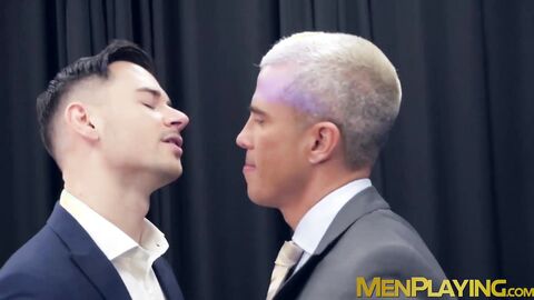 Executive stud disciplines employee with big cock banging