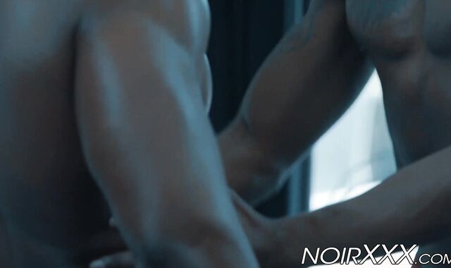 Hunky black guys Pheonix Fellington and Max Konnor ass fuck