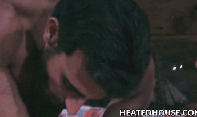 Handsome fuckers have naughty gay fuck session in bed