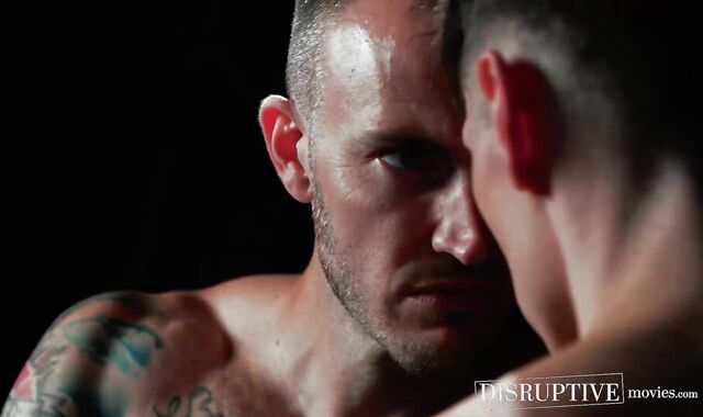 Boxer Christian Wilde drills jock Troy Accola in gym locker room