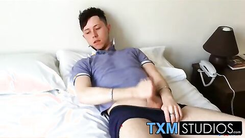 Twink Brad fucks cameraman after doing masturbation video