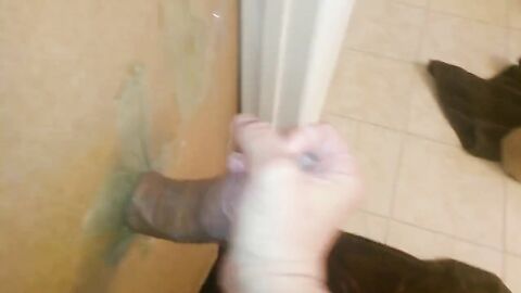 Homemade gloryhole big cock