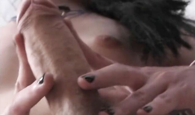 Shemale hairy hard cock