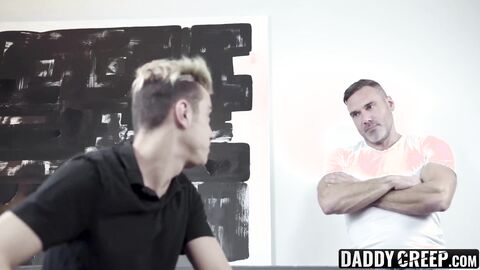 Handsome daddy sucked off by stepson before banging him raw