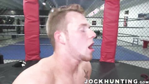 Big cock muscular MMA studs fucking right in the ring
