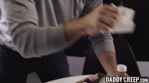 Dashing stepdad disciplines young gay with hard raw pounding