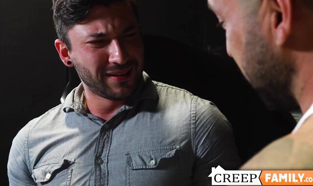 Kinky stepson Scott DeMarc deepthroats thick throbbing cock