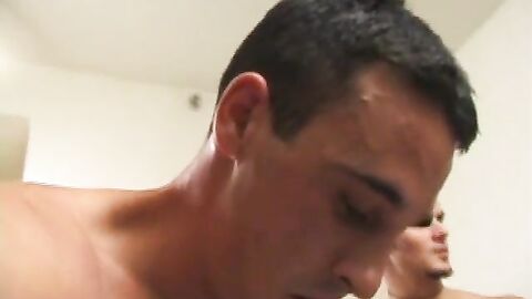 Straight dude Ryan gets blown hard and cummed on