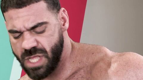 Hunky hairy gays suck big cocks and lick muscular asses