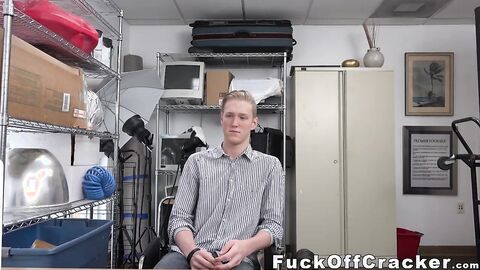 Cute blond gay boy bounces on BBC like a pro for cash