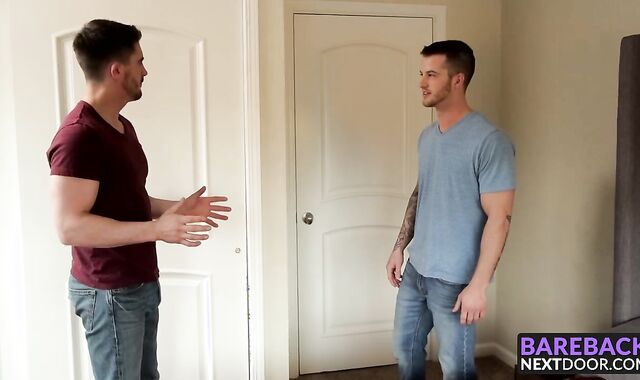 Quentin Gainz gives Derrick the bare back fuck of his life