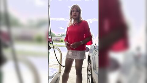 CD Gurl at the Gas Station