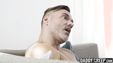 Blonde stepson pounded raw by angry daddy after deepthroat