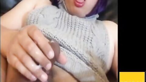 Asian Sissy Jerking off in VKS Sweater