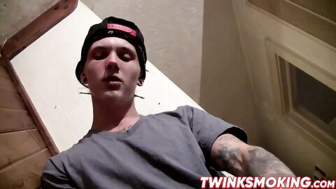 Sexy ass thug Kyd Cash loves to smoke and jerk his big dick