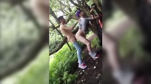 Twinks playing in the woods