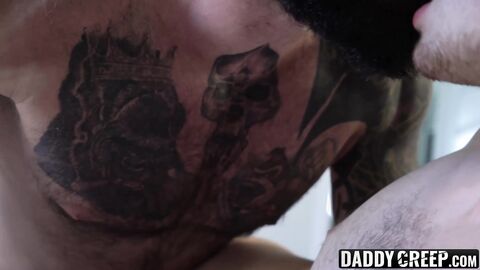 Naughty stepson pounded hardcore bareback by inked stepdad