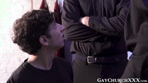 Young catholic caught jerking off and threeway rawpounded