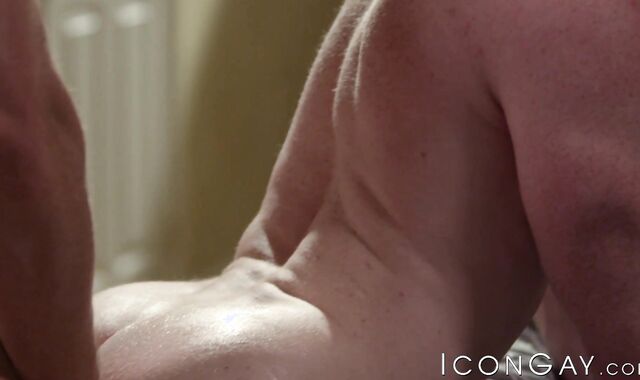 Muscular studs Cade Maddox and Nick Fitt cum after anal sex