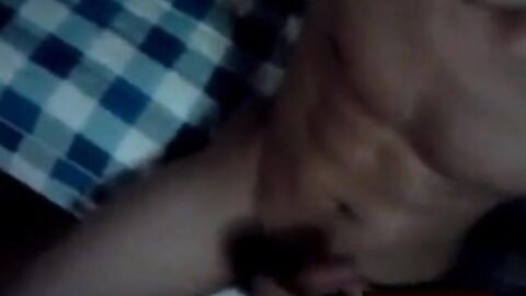 asian boy big cock wanking at night (1'52'')