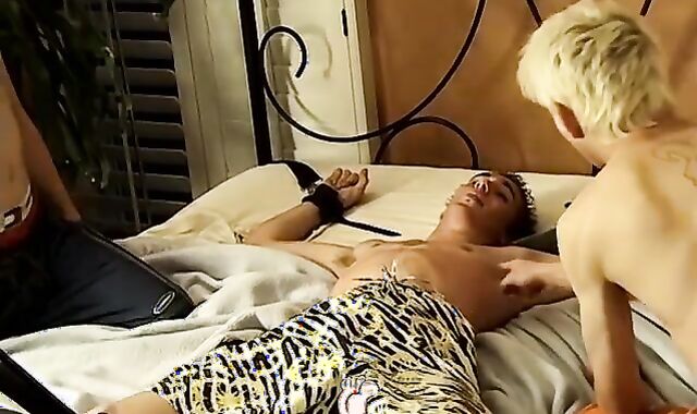 Young homosexual deviant tied up and tickled into submission