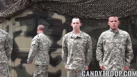 Military men having ass pounding foursome orgy