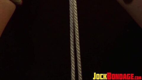 Rod in penis mixed with bondage for incredibly muscular hunk
