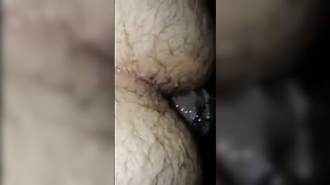 POV hairy chub bottom getting fucked not by daddy in hallway